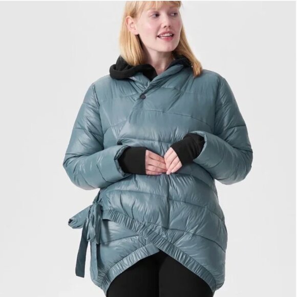 Universal Standard Women's Kanda Puffer Coat Jacket in Storm Blue 2XS / Medium - Picture 7 of 8